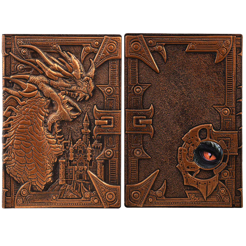 3D Faux-Leather Notebook (Bronze)