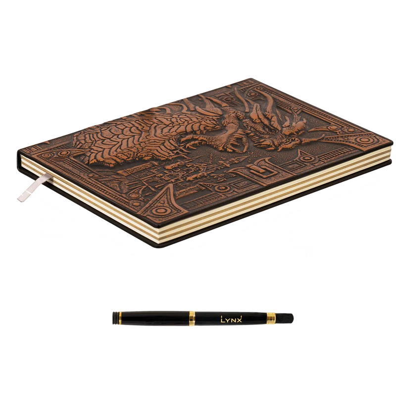 3D Faux-Leather Notebook (Bronze)