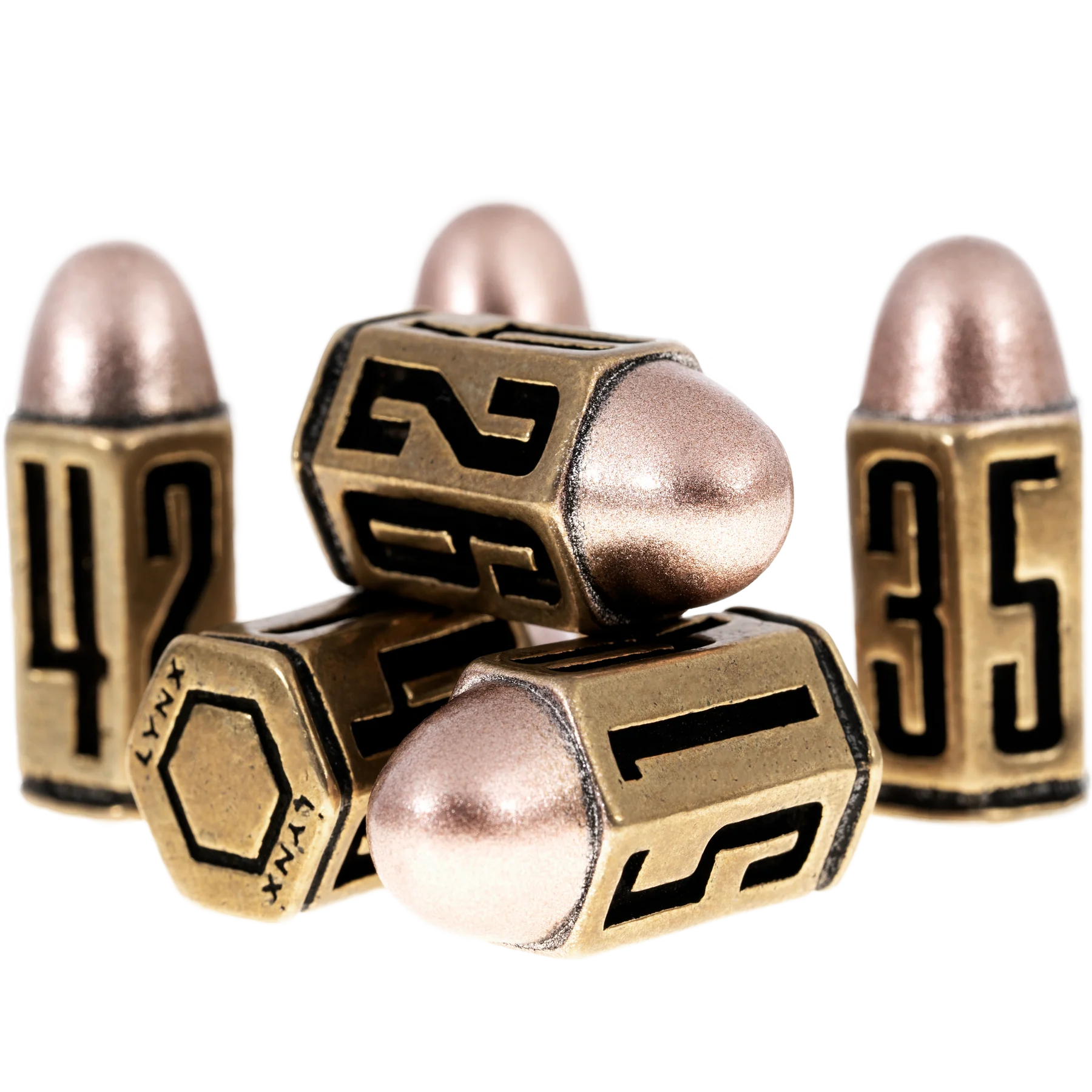 Messing D6 Bullet Dice Set