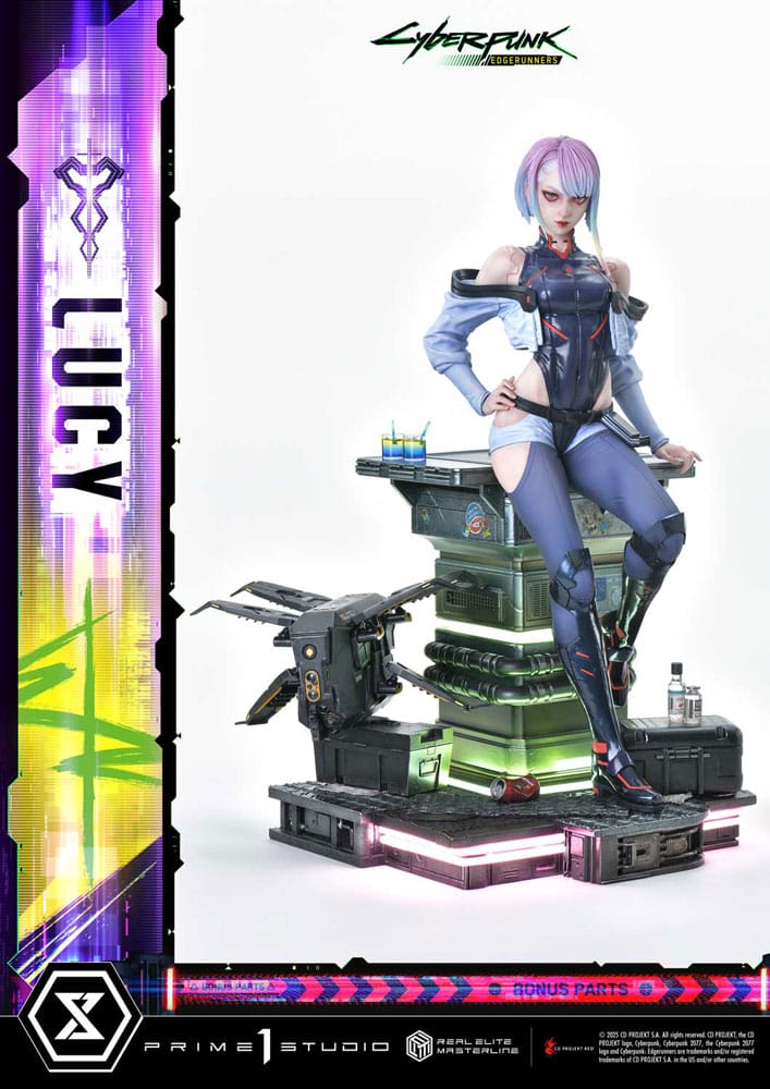 Statuer - Cyberpunk: Edgerunners Real Elite Masterline Series Statue 1/4 Lucy Deluxe Bonus Version 50cm *Bestillingsvare