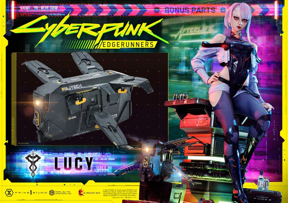Statuer - Cyberpunk: Edgerunners Real Elite Masterline Series Statue 1/4 Lucy Deluxe Bonus Version 50cm *Bestillingsvare