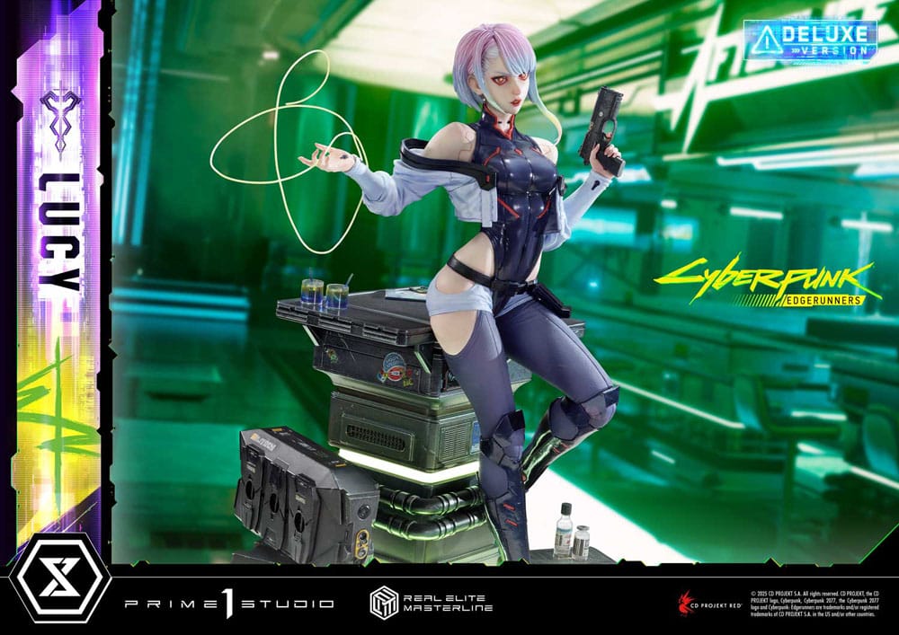 Statuer - Cyberpunk: Edgerunners Real Elite Masterline Series Statue 1/4 Lucy Deluxe Bonus Version 50cm *Bestillingsvare