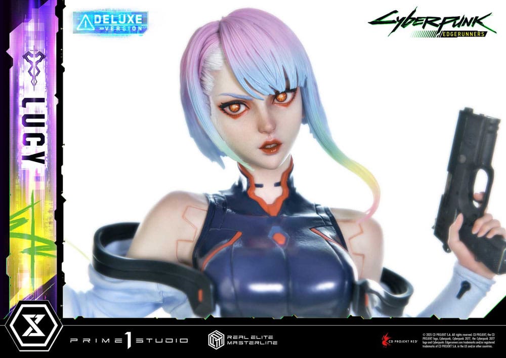 Statuer - Cyberpunk: Edgerunners Real Elite Masterline Series Statue 1/4 Lucy Deluxe Bonus Version 50cm *Bestillingsvare