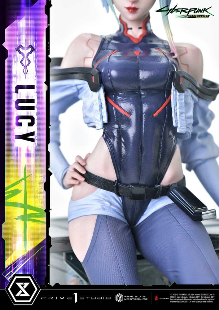 Statuer - Cyberpunk: Edgerunners Real Elite Masterline Series Statue 1/4 Lucy Deluxe Bonus Version 50cm *Bestillingsvare