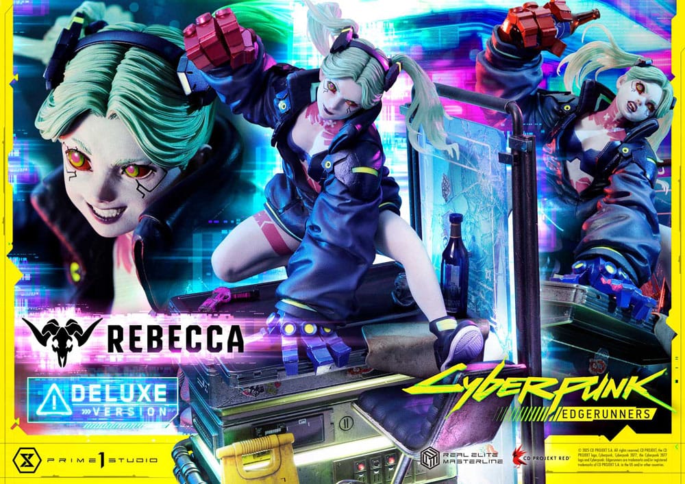 Statues - Cyberpunk: Edgerunners Real Elite Masterline Series Statue 1/4 Rebecca Deluxe Bonus Version 54 cm *Bestillingsvare