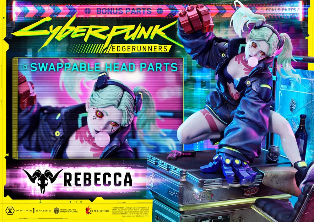 Statues - Cyberpunk: Edgerunners Real Elite Masterline Series Statue 1/4 Rebecca Deluxe Bonus Version 54 cm *Bestillingsvare