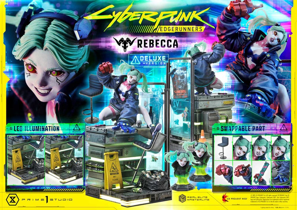 Statues - Cyberpunk: Edgerunners Real Elite Masterline Series Statue 1/4 Rebecca Deluxe Bonus Version 54 cm *Bestillingsvare